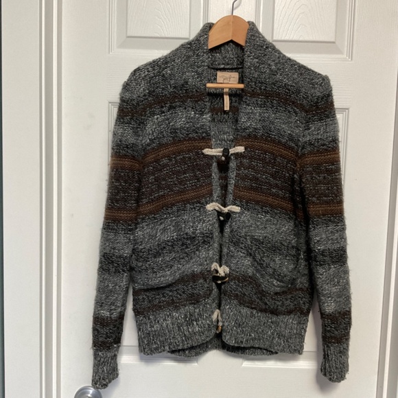 Chunky Wool/Alpaca Blend Toggle Front Cardigan by Wilfred Free size M - Picture 2 of 8